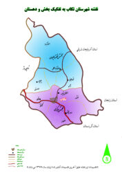 نقشه شهرستان تکاب