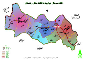 نقشه شهرستان جوانرود
