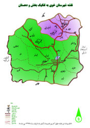 نقشه شهرستان خوی