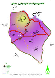 نقشه شهرستان نقده