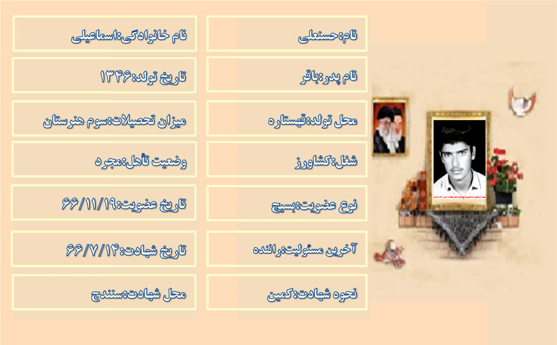 شهید حسن علی اسماعیلی