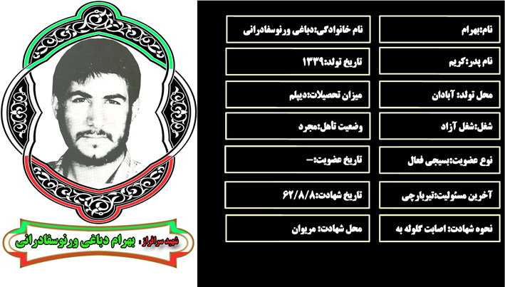 شهید سرافراز بهرام دباغي شهید سرافراز بهرام دباغي