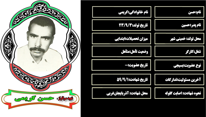 شهید سرافراز حسن كريمي شهید سرافراز حسن كريمي