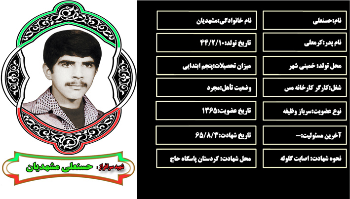شهید سرافراز حسنعلي مشهديان