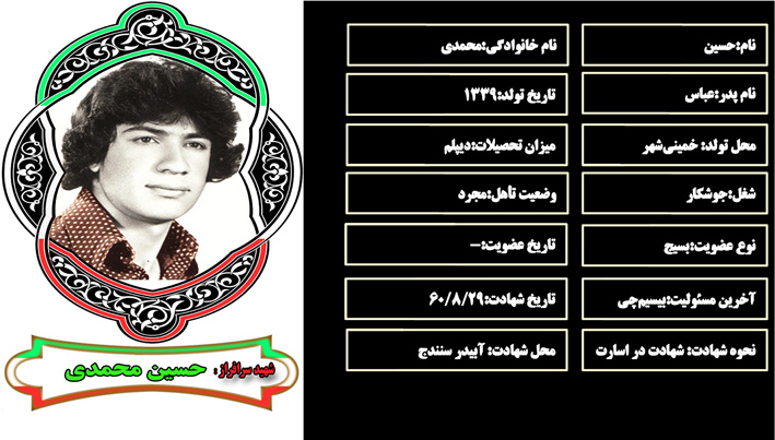 شهید سرافراز حسين محمدي شهید سرافراز حسين محمدي