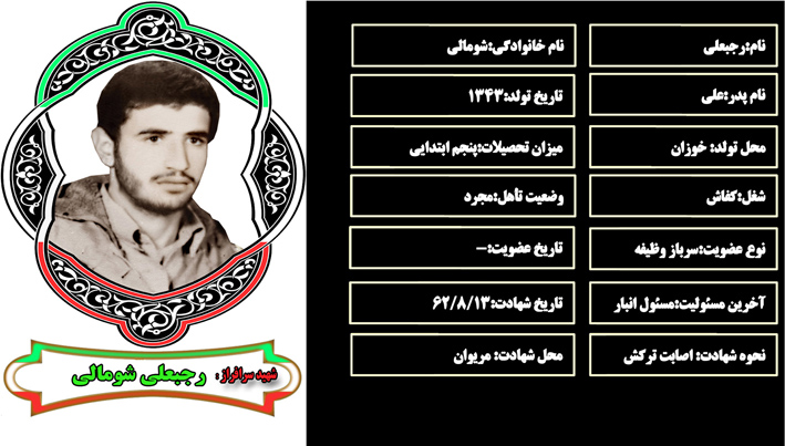 شهید سرافراز رجبعلي شومالي