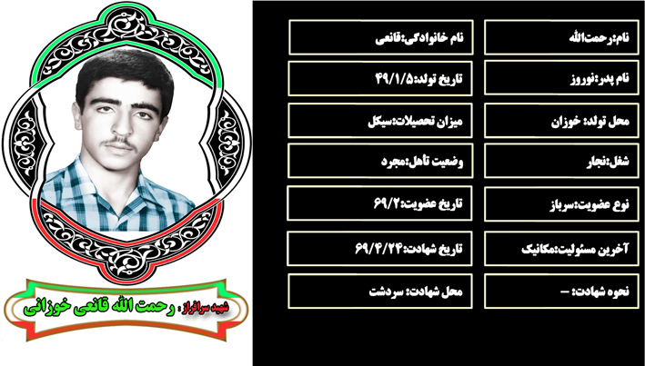 شهید سرافراز رحمتالله قانعي شهید سرافراز رحمتالله قانعي
