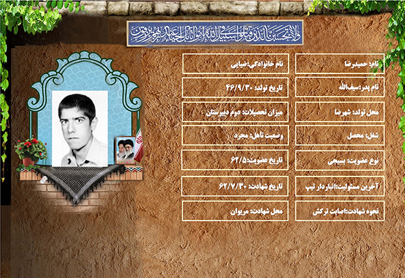 شهید سرافراز حميدرضا ضيايي شهید سرافراز حميدرضا ضيايي
