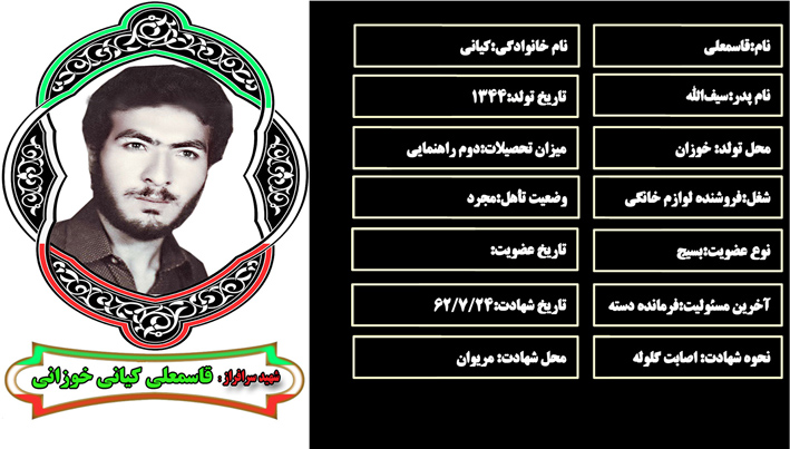 شهید سرافراز قاسمعلي كياني
