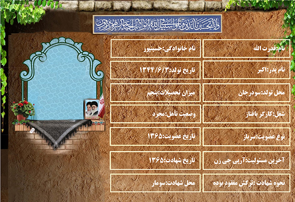 شهید سرافراز قدرتالله حسینپور شهید سرافراز قدرتالله حسینپور