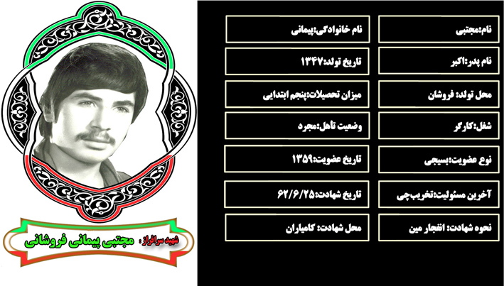 شهید سرافراز مجتبي پيماني شهید سرافراز مجتبي پيماني