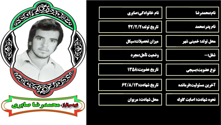 شهید سرافراز محمدرضا صابري شهید سرافراز محمدرضا صابري