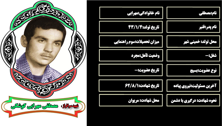 شهید سرافراز مصطفي مهرابي شهید سرافراز مصطفي مهرابي