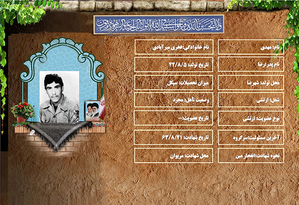 شهید سرافراز مهدي فخري میرآبادی شهید سرافراز مهدي فخري میرآبادی