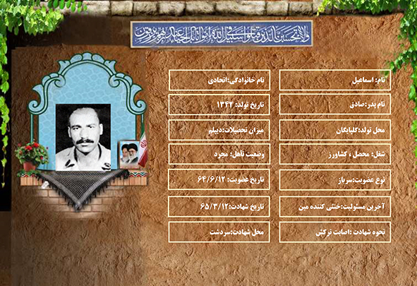 شهید سرافراز اسماعیل اتحادی شهید سرافراز اسماعیل اتحادی