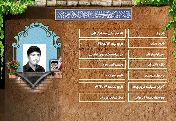 شهید سرافراز رضا دایی زاده شهید سرافراز رضا دایی زاده