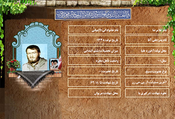 شهید سرافراز غلامرضا لاچیانی شهید سرافراز غلامرضا لاچیانی