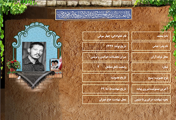 شهید سرافراز محمد چهار سوقی