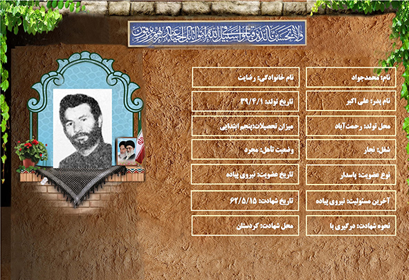 شهید سرافراز محمدجواد رضایت شهید سرافراز محمدجواد رضایت