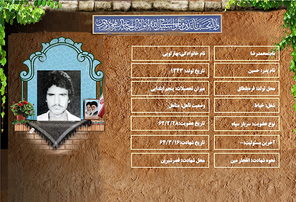 شهید سرافراز محمدرضا بهارلویی شهید سرافراز محمدرضا بهارلویی