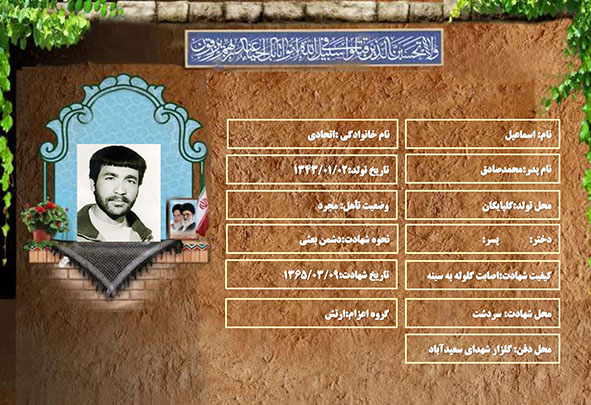 شهید سرافراز اسماعیل اتحادی شهید سرافراز اسماعیل اتحادی