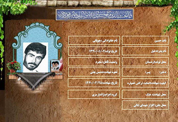 شهید سرافراز حسین چوپانی