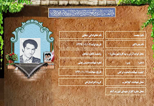 شهید سرافراز محمد جانی