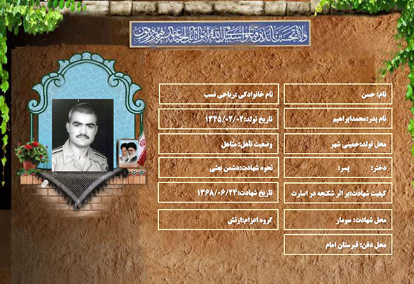 شهید سرافراز حسن ریاحی نسب شهید سرافراز حسن ریاحی نسب