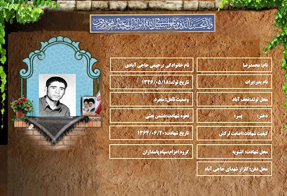 شهید سرافراز محمدرضا رحیمی حاجی آبادی شهید سرافراز محمدرضا رحیمی حاجی آبادی