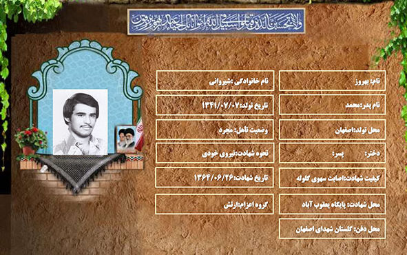 شهید سرافراز بهروز شیروانی شهید سرافراز بهروز شیروانی