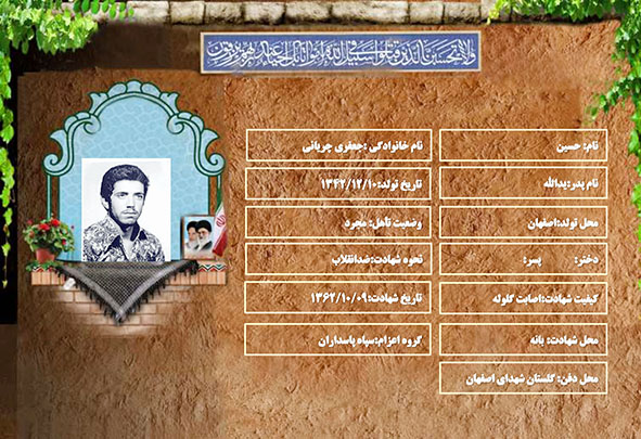 شهید سرافراز حسین جعفری چریانی شهید سرافراز حسین جعفری چریانی