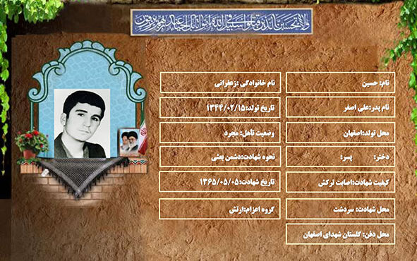 شهید سرافراز حسین زعفرانی شهید سرافراز حسین زعفرانی