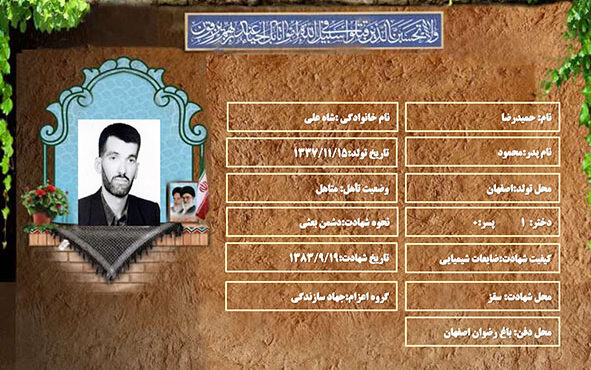 شهید سرافراز حمیدرضا شاه علی شهید سرافراز حمیدرضا شاه علی