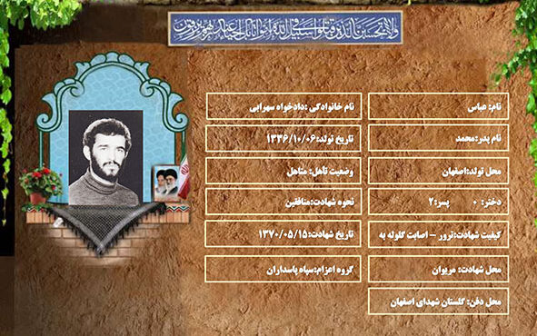 شهید سرافراز عباس دادخواه سهرابی شهید سرافراز عباس دادخواه سهرابی