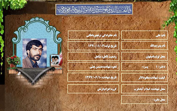 شهید سرافراز علی رنجبرباطانی شهید سرافراز علی رنجبرباطانی