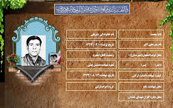 شهید سرافراز محمد شریفی 1 شهید سرافراز محمد شریفی 1